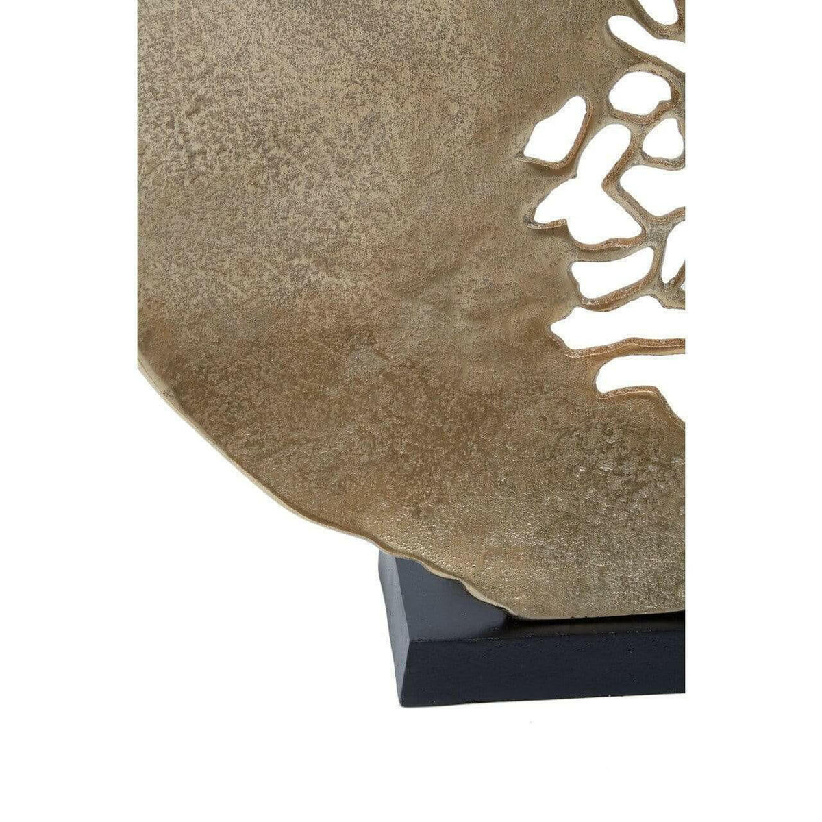 Deus Black Gold Round Sculpture.