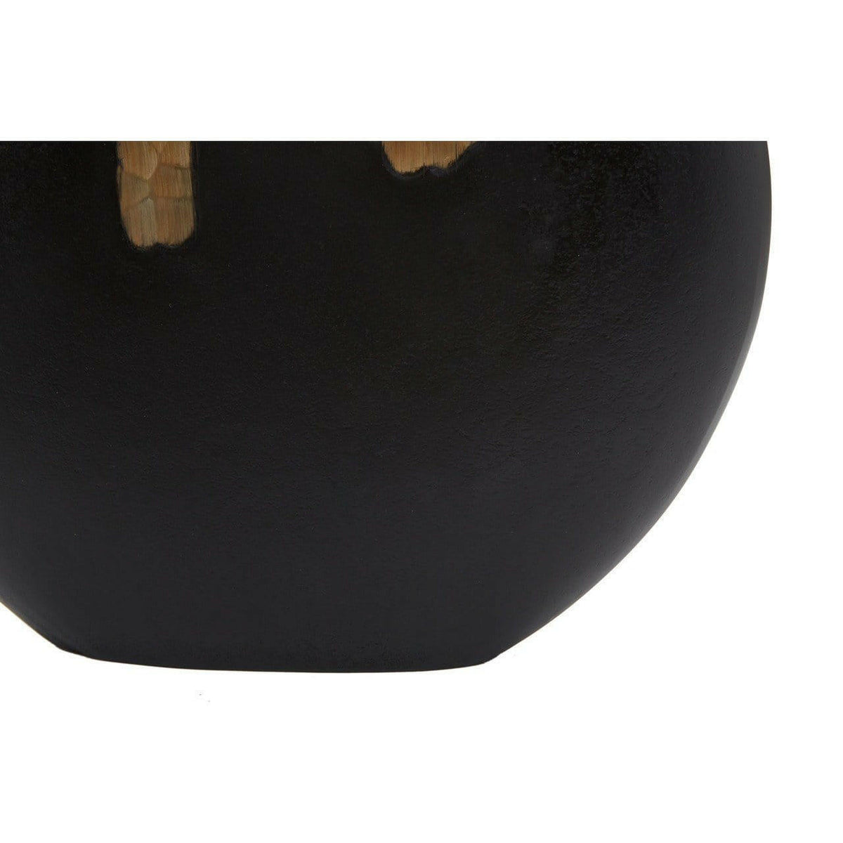Deus Large Black Gold Round Vase.