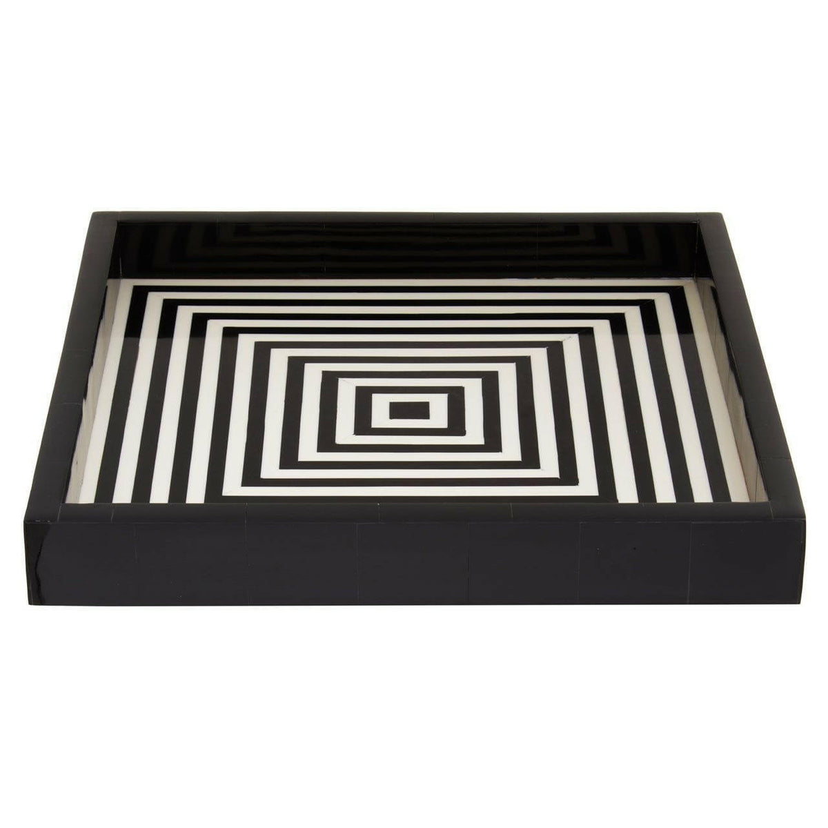 Donatello Black And White Finish Tray.