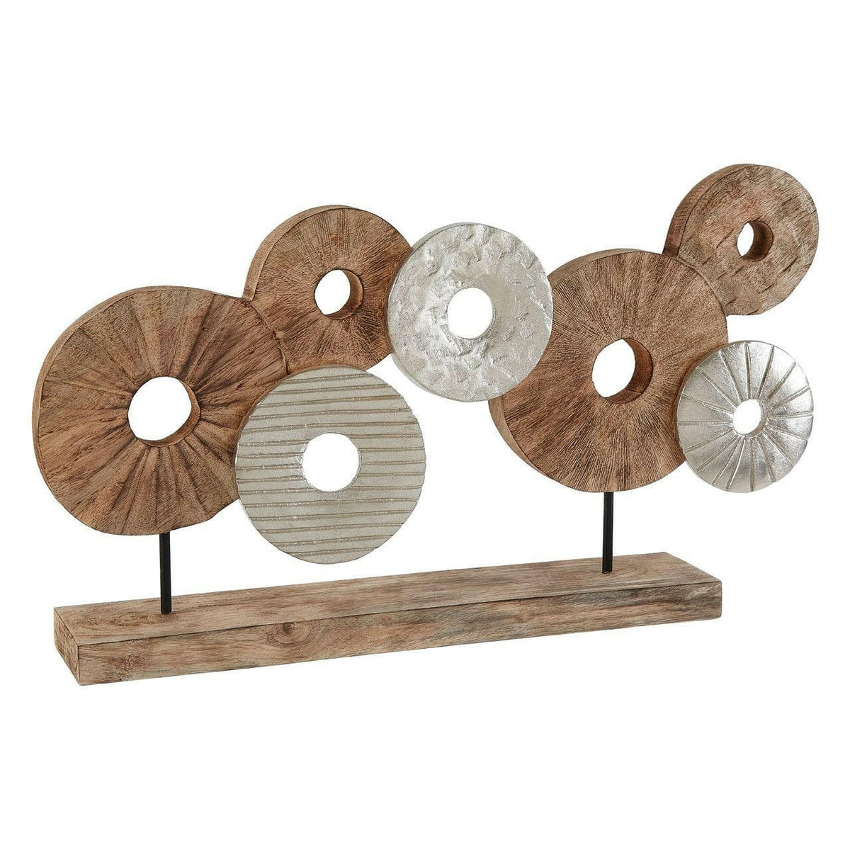 Elementi 7 Disc Wooden Sculpture.