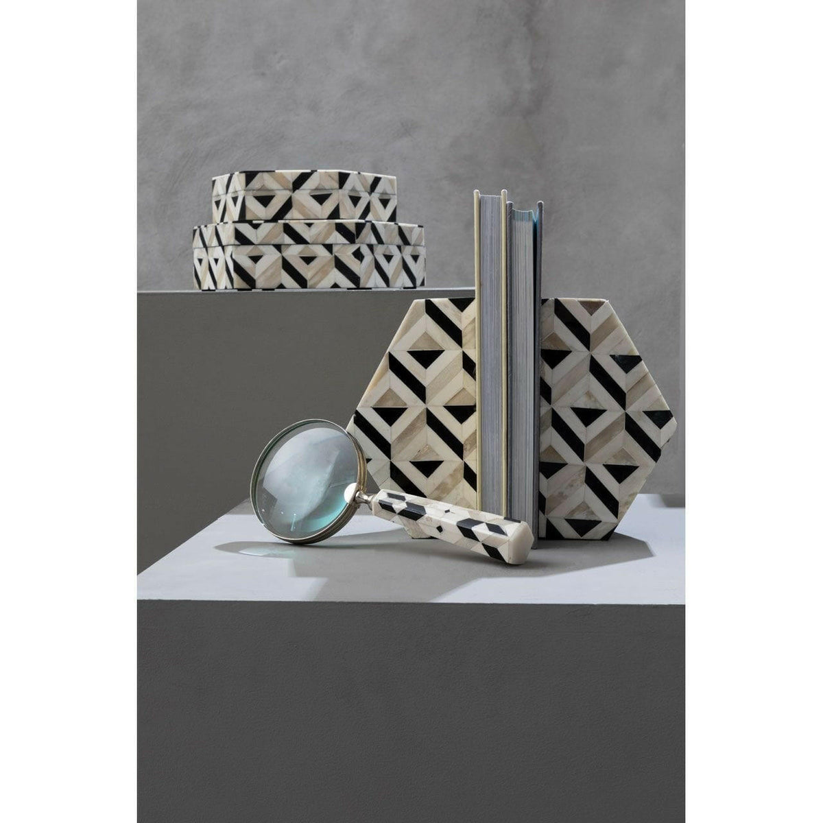 Hallam Set Of 2 Trinket Boxes.