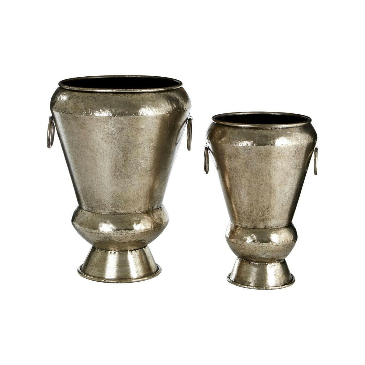 Ritzma Antique Silver Planters - Set Of 2.