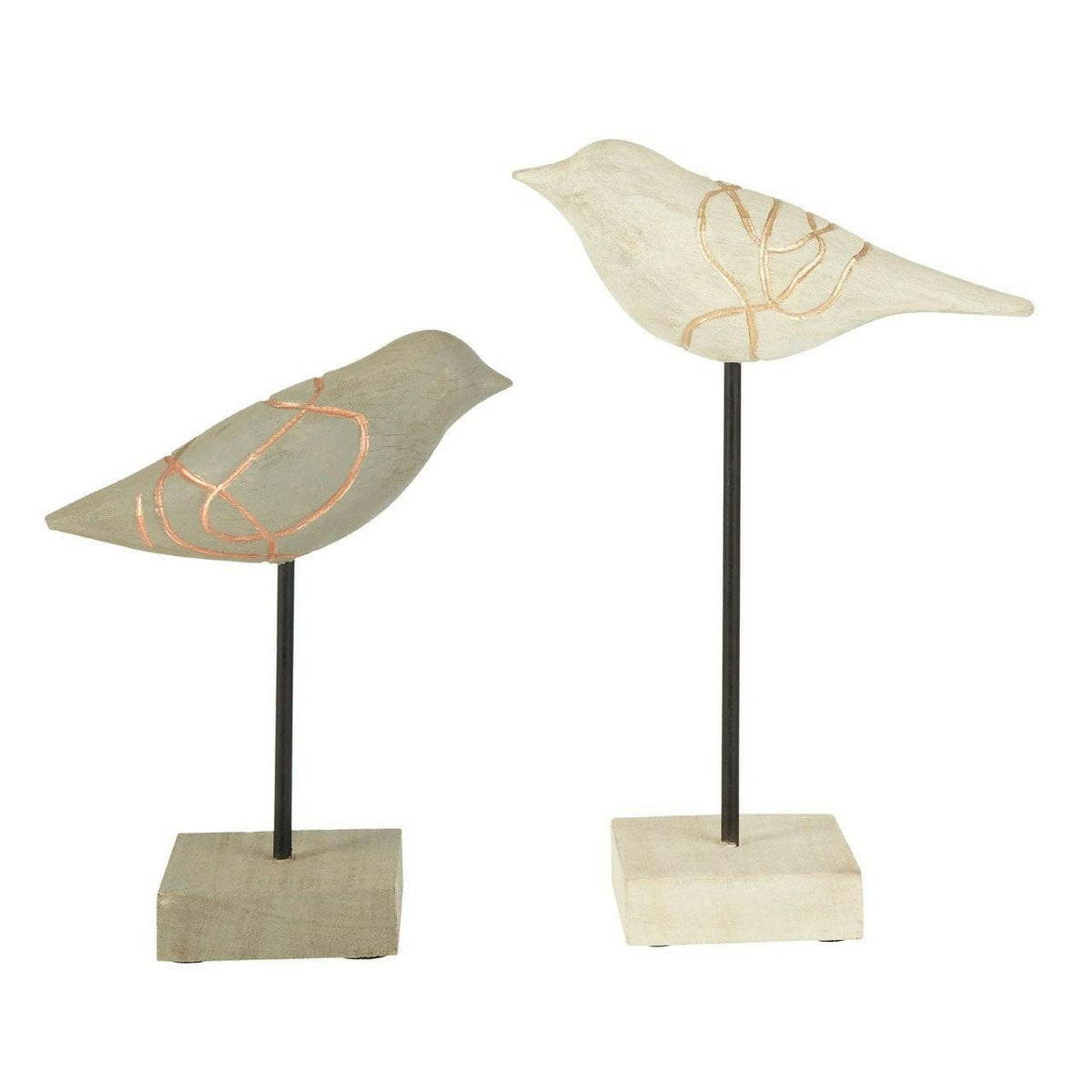 Vena Set Of Two Bird Sculptures.