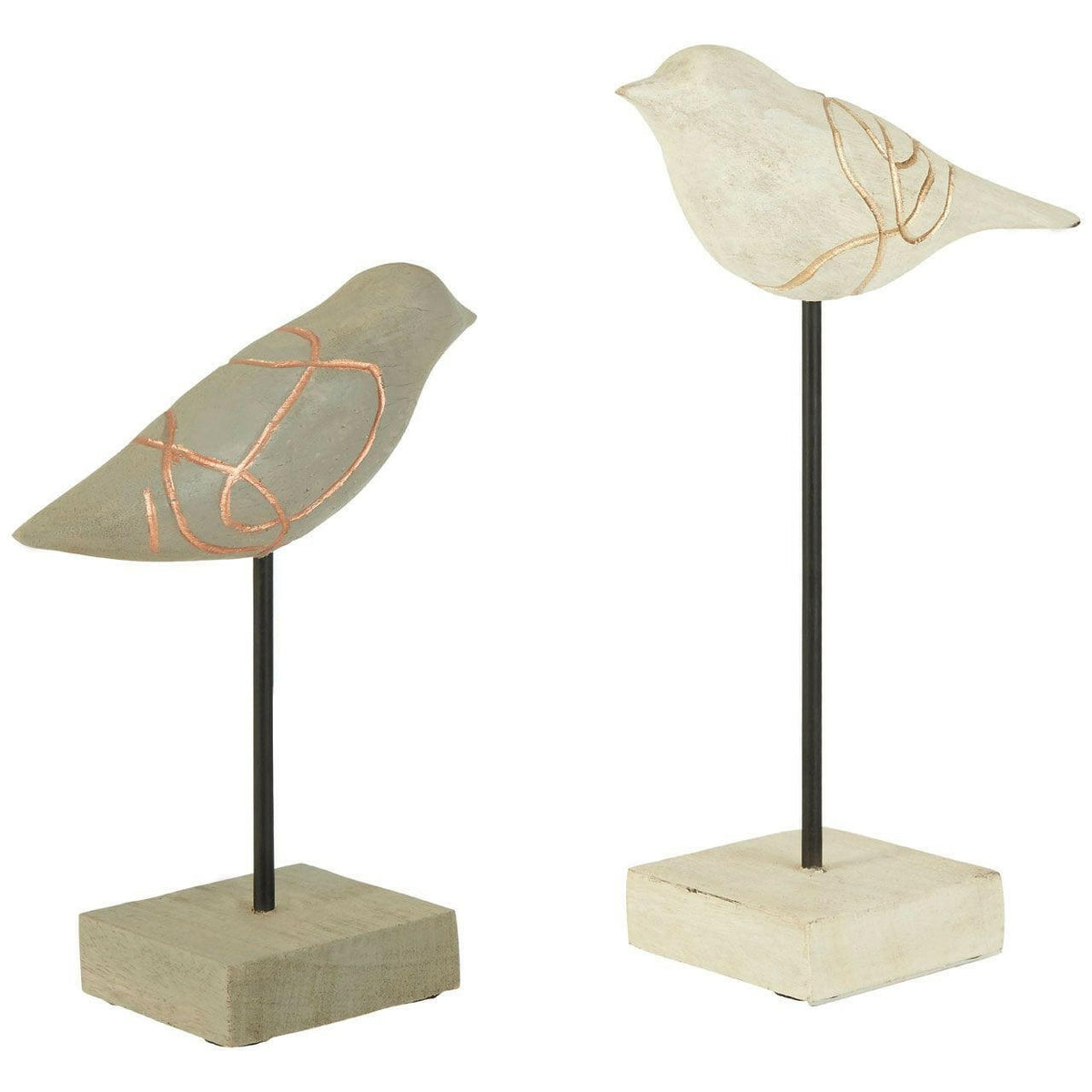 Vena Set Of Two Bird Sculptures.