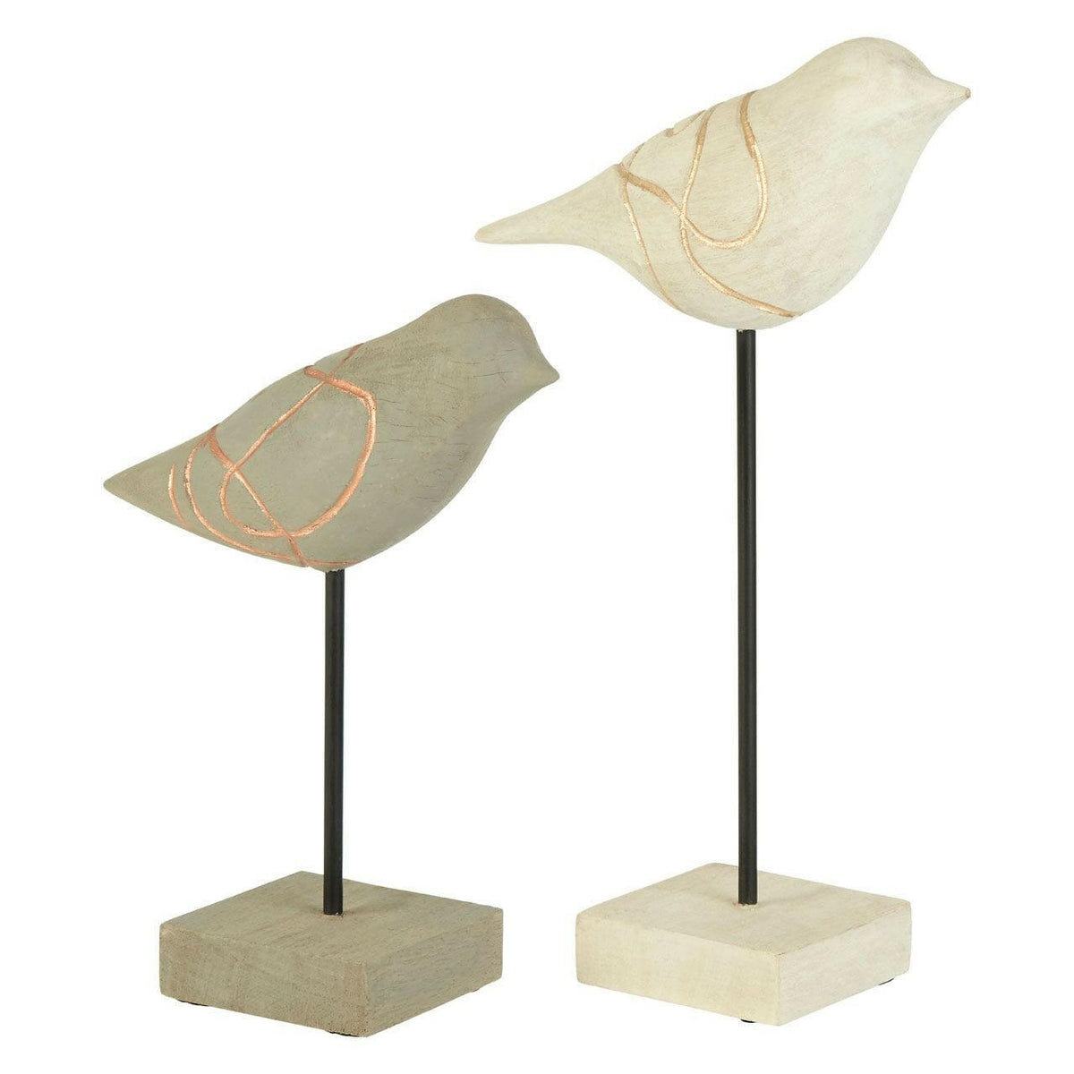 Vena Set Of Two Bird Sculptures.