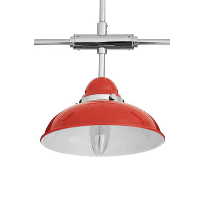 Noosa & Co. Lighting Conrad Red And Chrome 3 Light Pendant Light House of Isabella UK