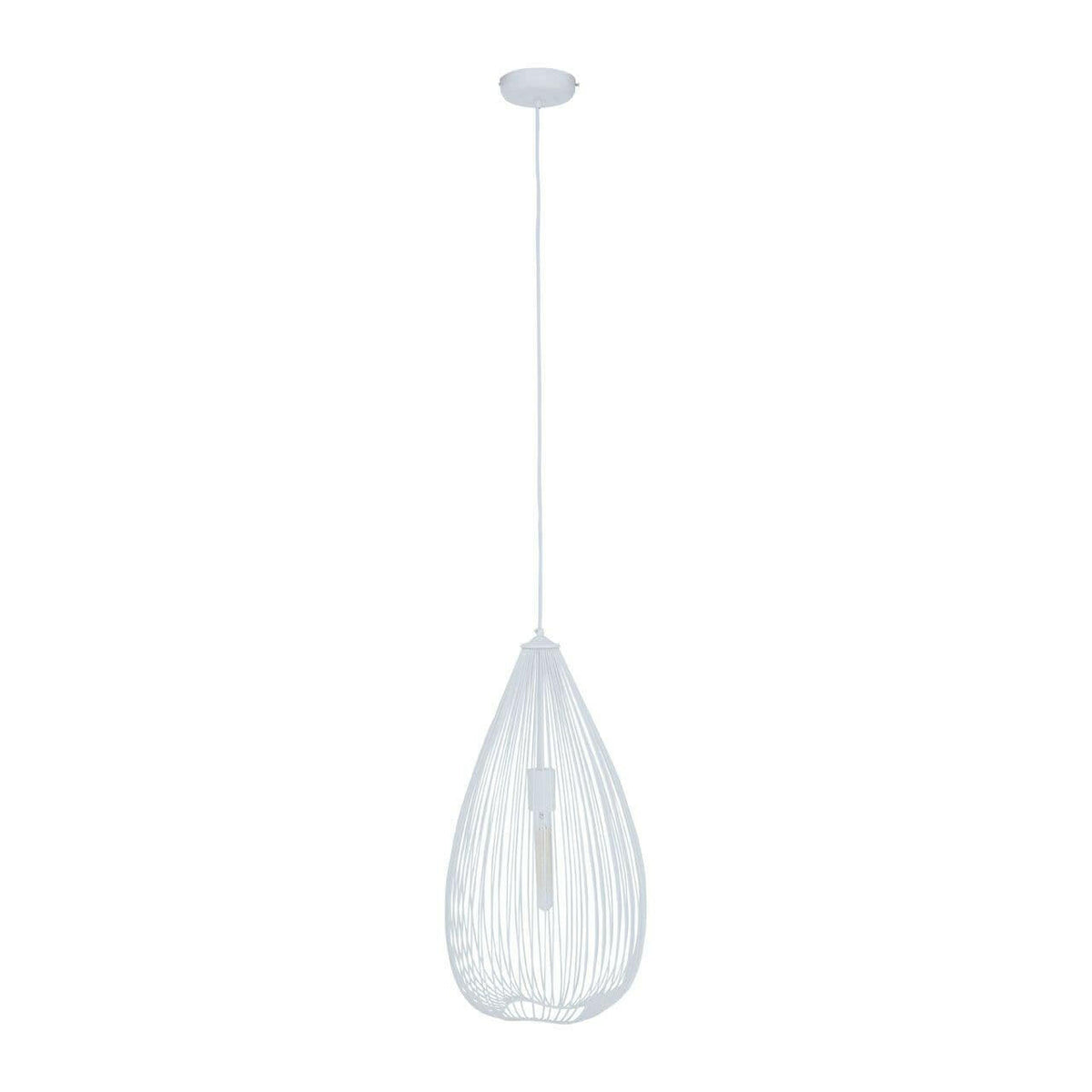 Lavendar Rainfall White Pendant Light.