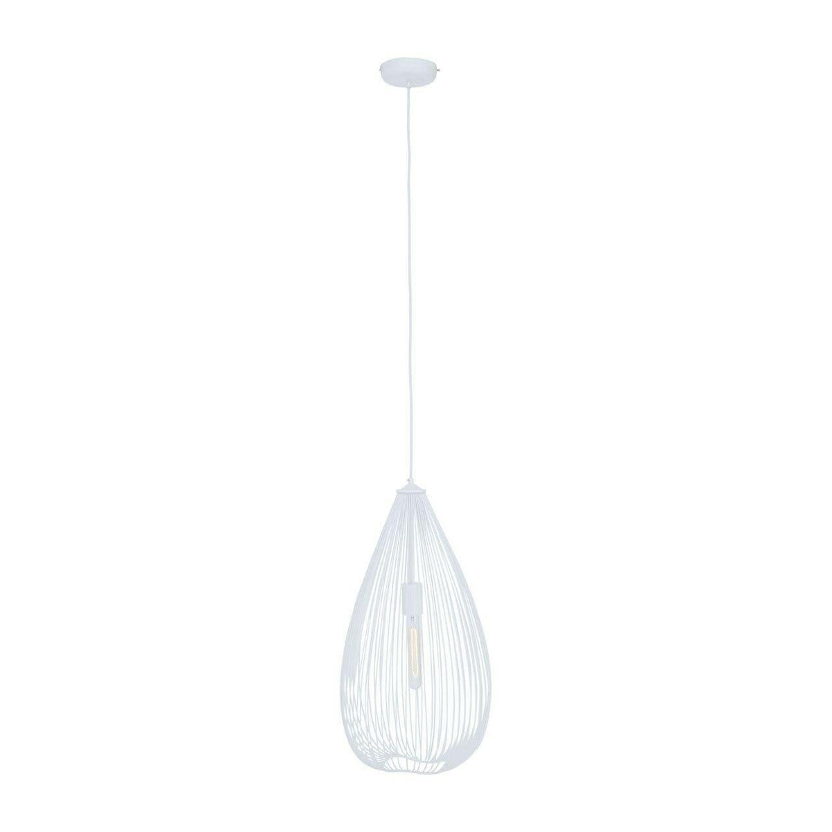 Lavendar Rainfall White Pendant Light.