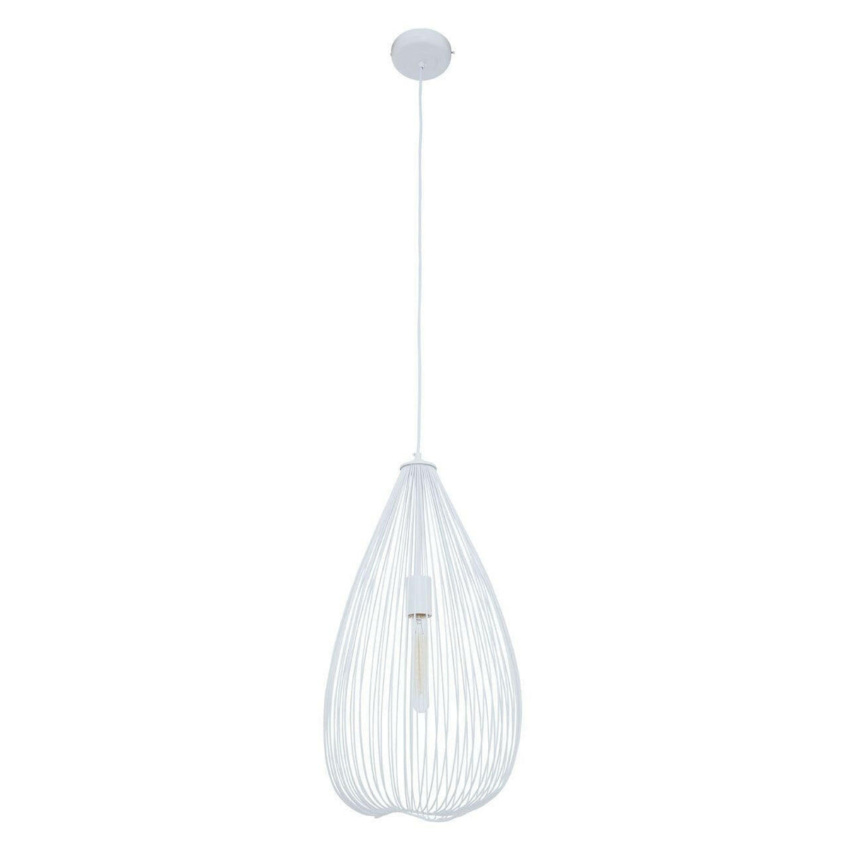 Lavendar Rainfall White Pendant Light.