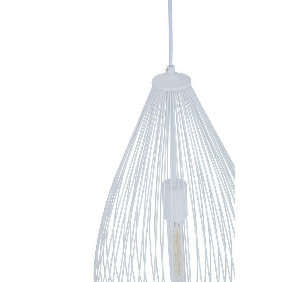 Lavendar Rainfall White Pendant Light.