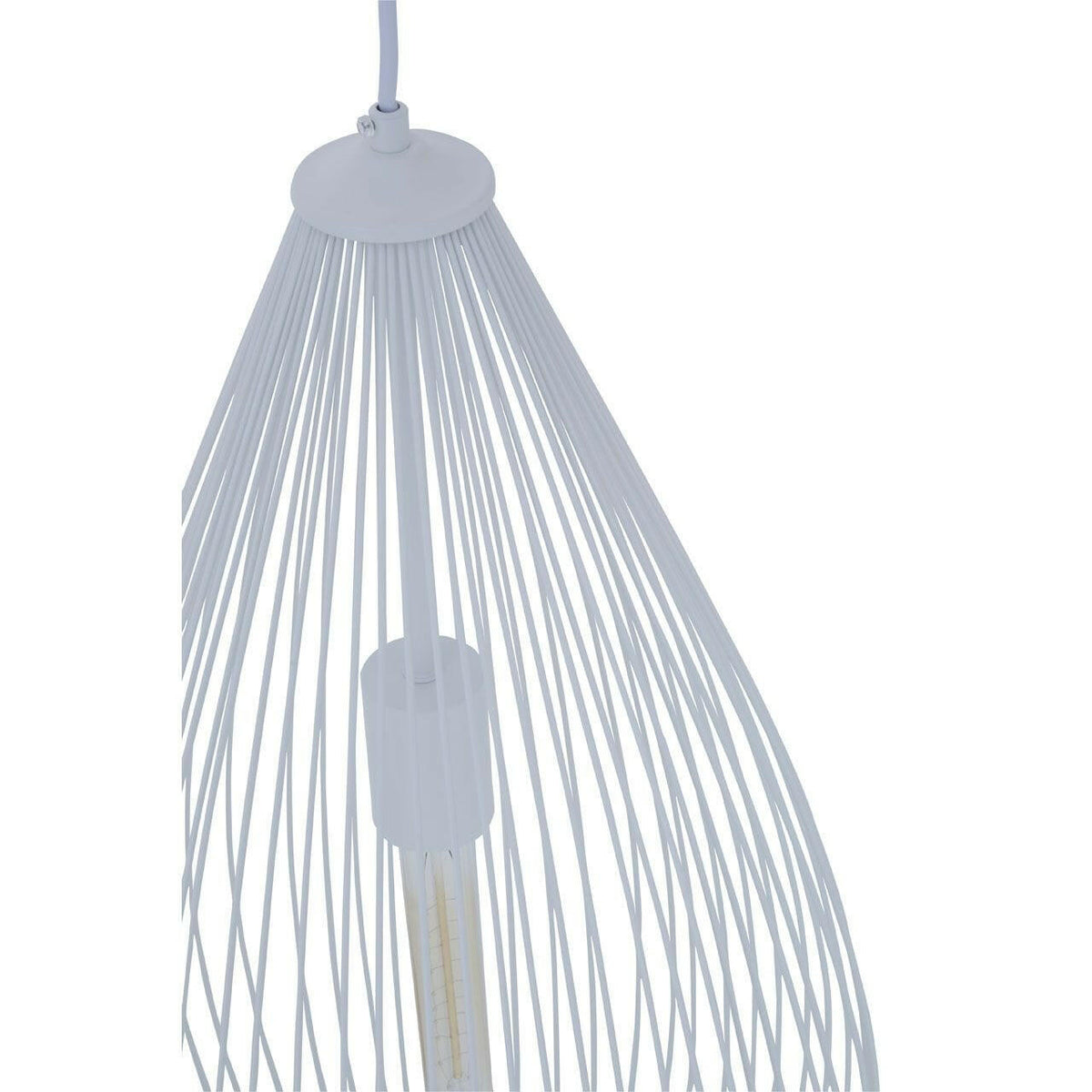 Lavendar Rainfall White Pendant Light.
