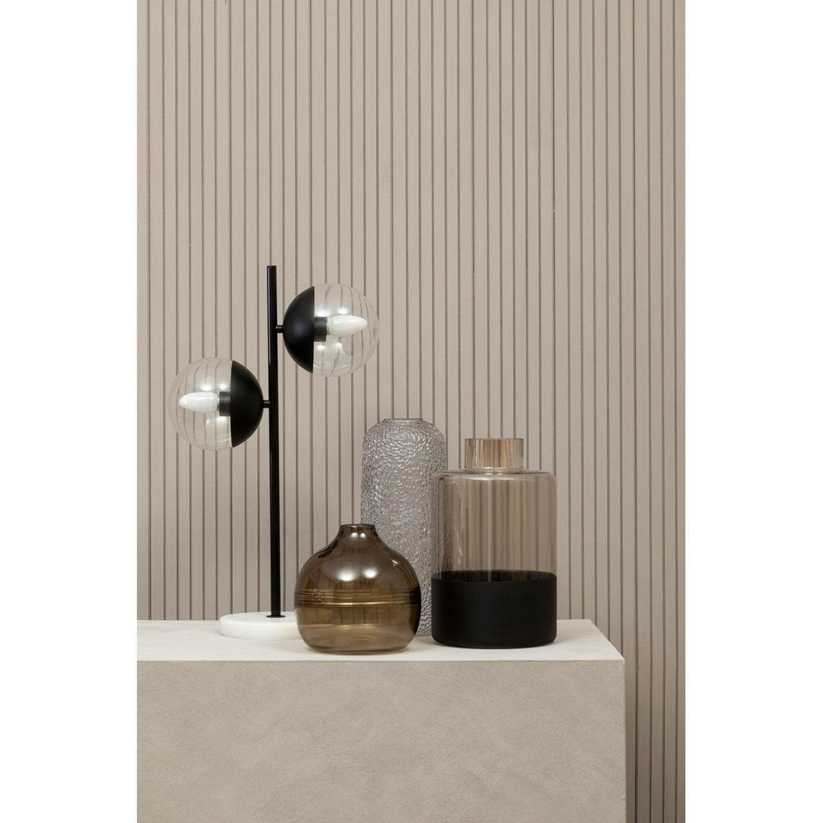 Revlone Black Finish Metal Table Lamp.