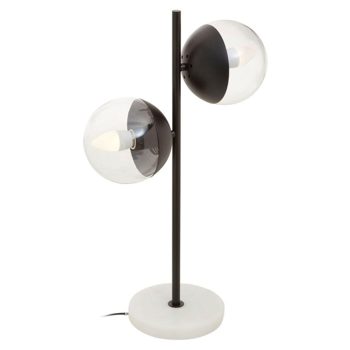 Revlone Black Finish Metal Table Lamp.
