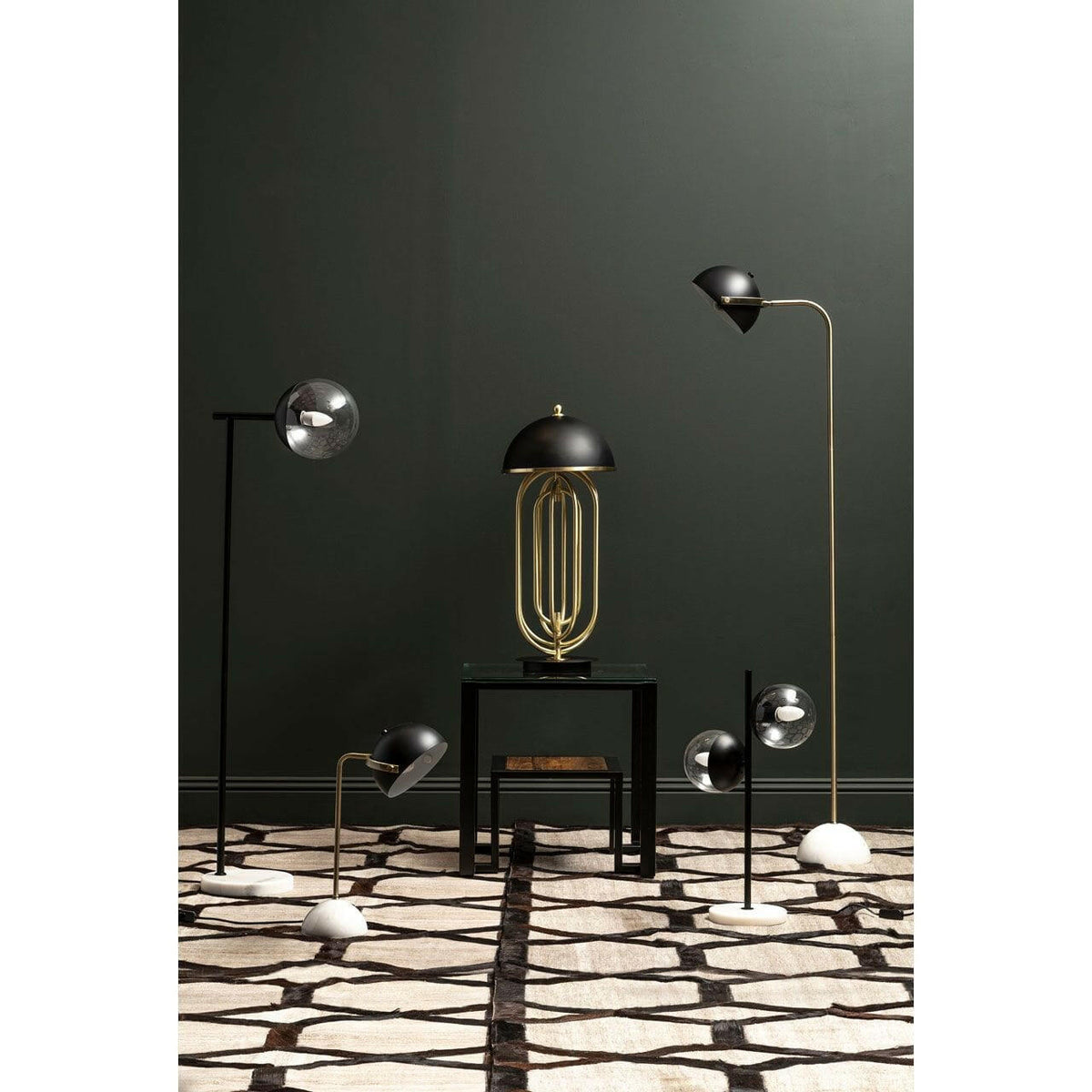 Revlone Black Finish Metal Table Lamp.
