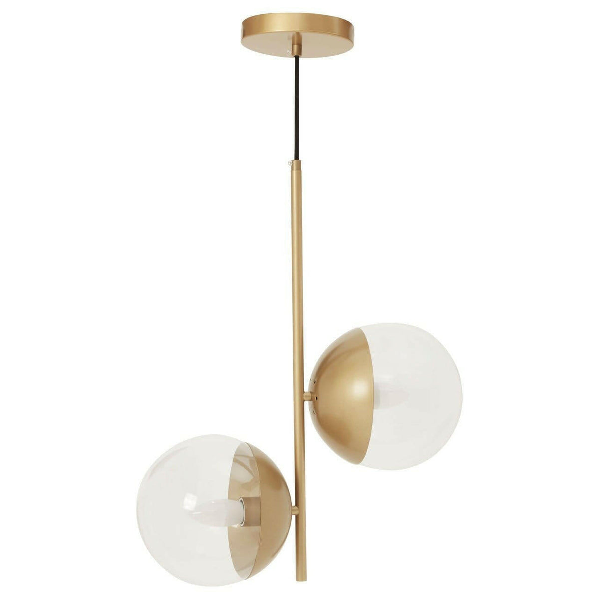 Revolve Gold Finish 2 Shades Pendant Light.