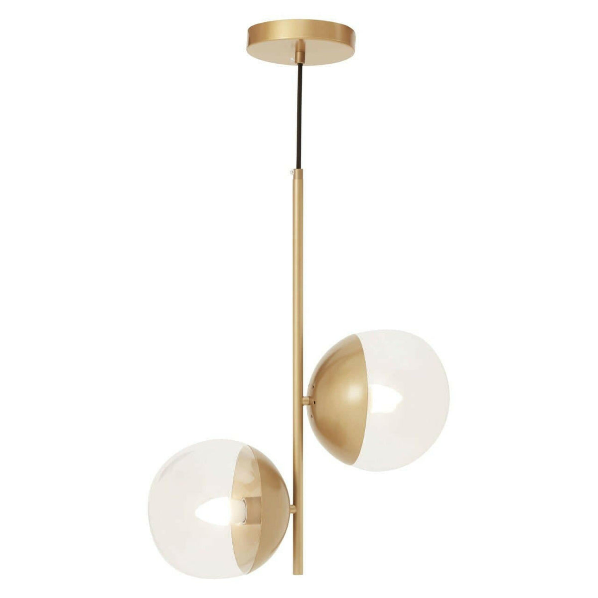 Revolve Gold Finish 2 Shades Pendant Light.