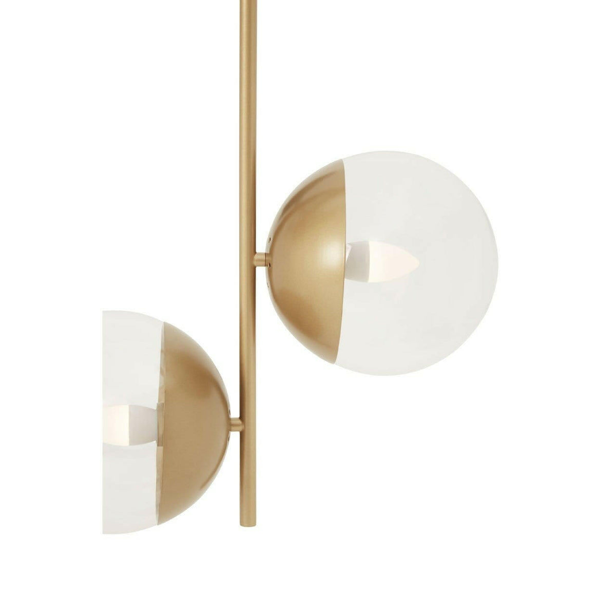 Revolve Gold Finish 2 Shades Pendant Light.