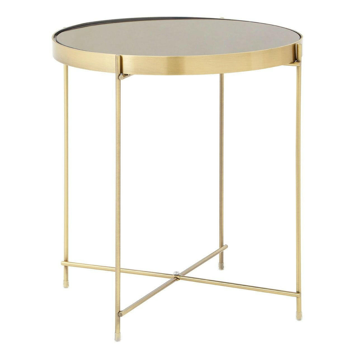 Allez Black Mirror Low Side Table.