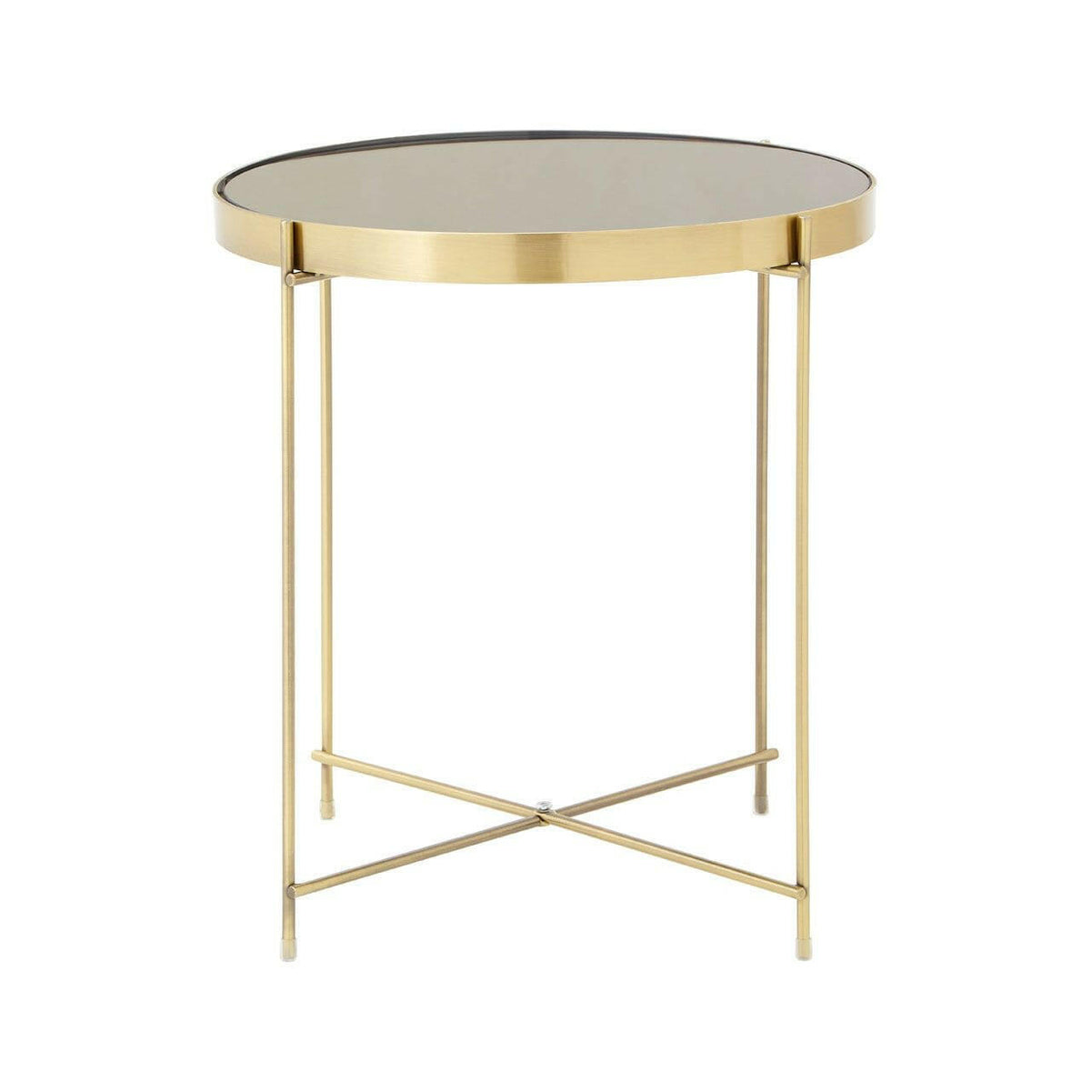 Allez Black Mirror Low Side Table.