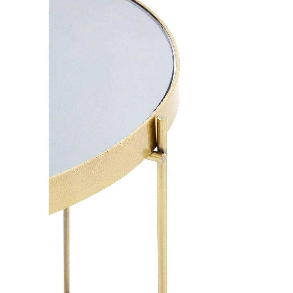 Allez Black Mirror Low Side Table.