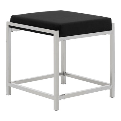 Noosa & Co. Living Allez Black Velvet / Silver Stool House of Isabella UK