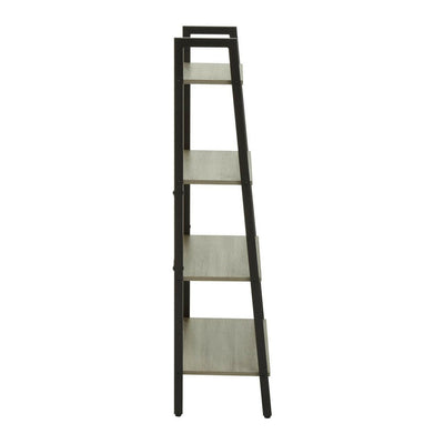 Noosa & Co. Living Cadburly Four Tier Grey Oak Veneer Ladder Shelf Unit House of Isabella UK