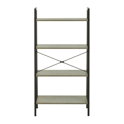 Noosa & Co. Living Cadburly Four Tier Grey Oak Veneer Ladder Shelf Unit House of Isabella UK