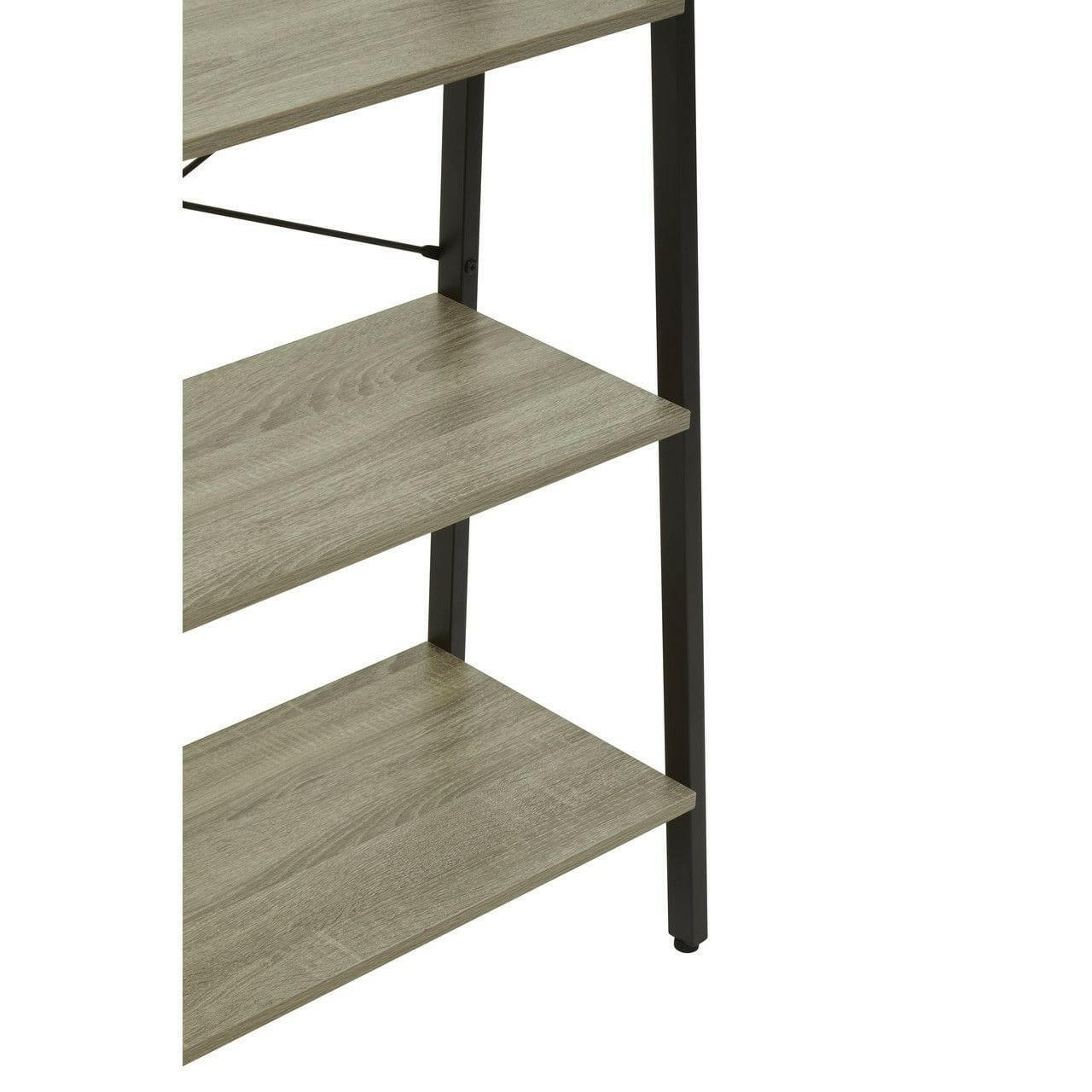 Noosa & Co. Living Cadburly Four Tier Grey Oak Veneer Ladder Shelf Unit House of Isabella UK