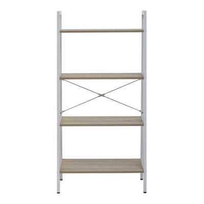 Noosa & Co. Living Cadburly Four Tier Natural Oak Veneer Ladder Shelf Unit House of Isabella UK