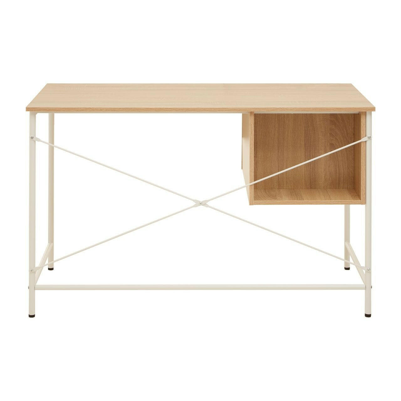 Noosa & Co. Living Cadburly Natural Oak Veneer Desk With Drawers House of Isabella UK