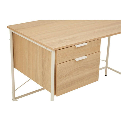 Noosa & Co. Living Cadburly Natural Oak Veneer Desk With Drawers House of Isabella UK