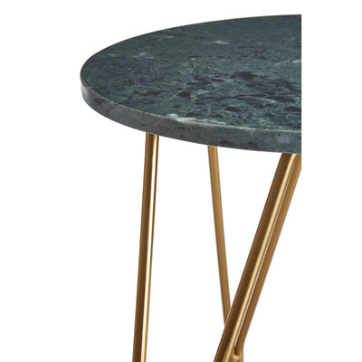 Noosa & Co. Living Corra Side Table With Green Marble Top House of Isabella UK