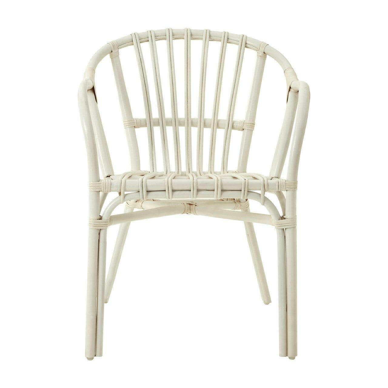 Noosa & Co. Living Cuba White Rattan Low Armchair House of Isabella UK