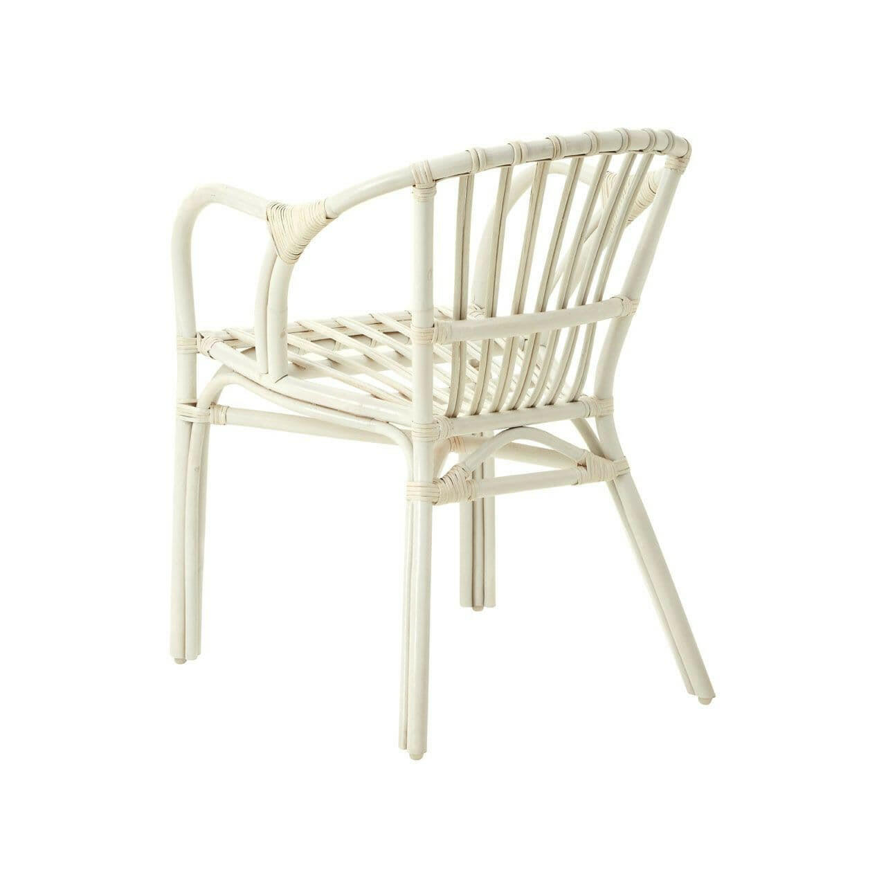 Noosa & Co. Living Cuba White Rattan Low Armchair House of Isabella UK