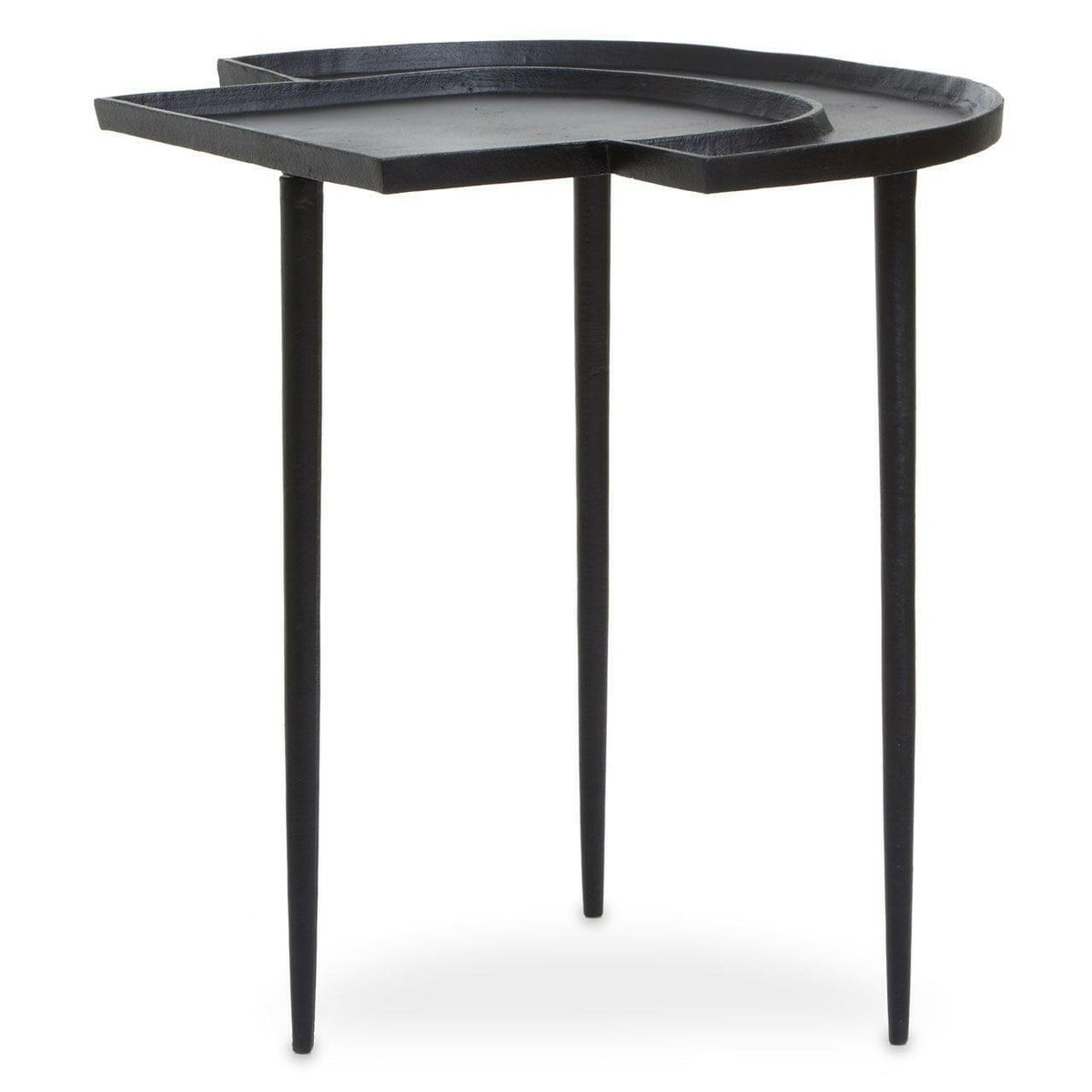 Simba Black Nickle Top Side Table.