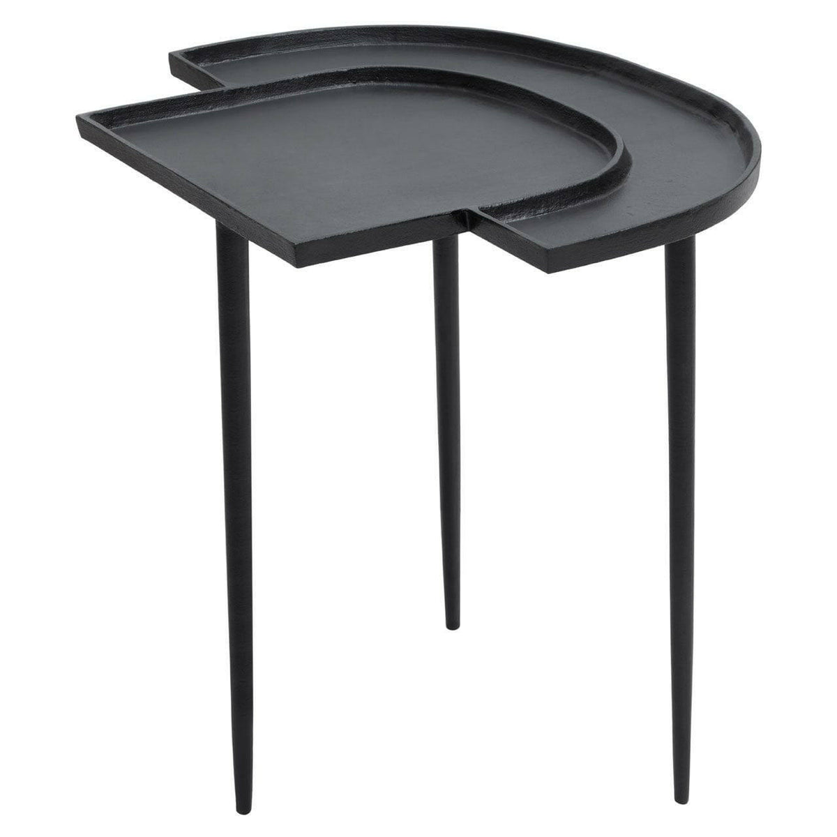 Simba Black Nickle Top Side Table.