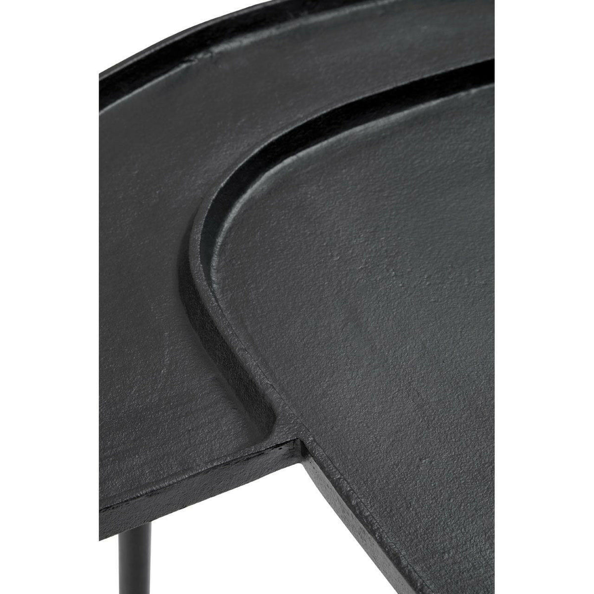 Simba Black Nickle Top Side Table.