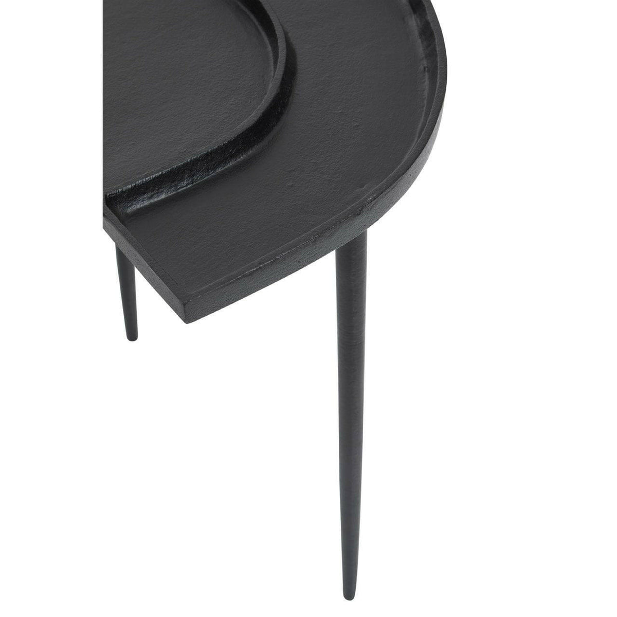 Simba Black Nickle Top Side Table.
