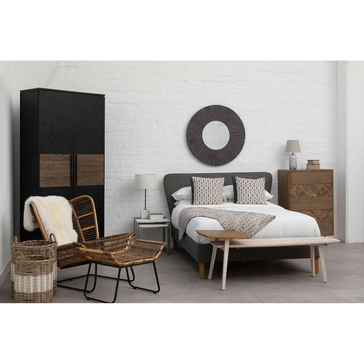 Barn Antique Wood Wall Mirror.