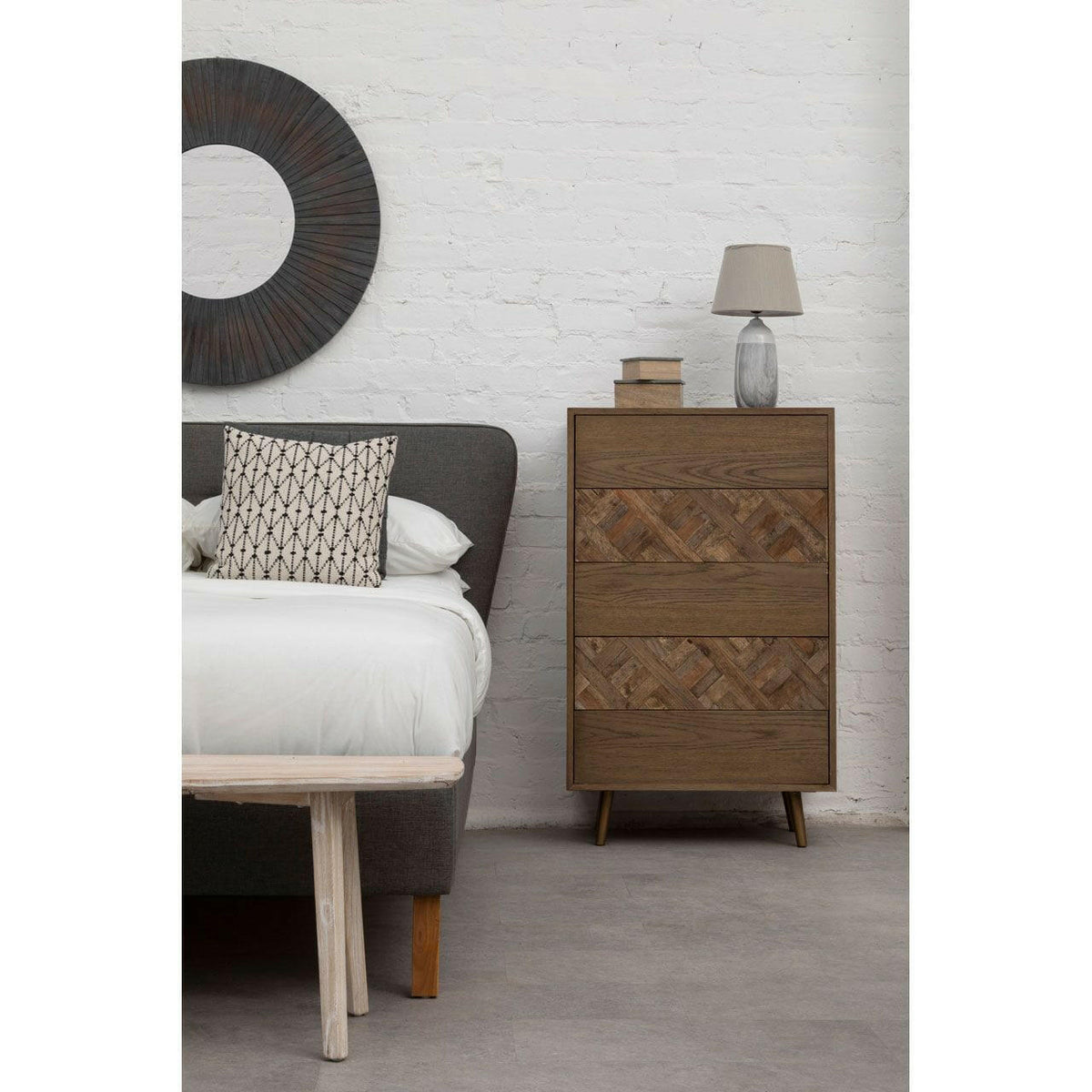 Barn Antique Wood Wall Mirror.