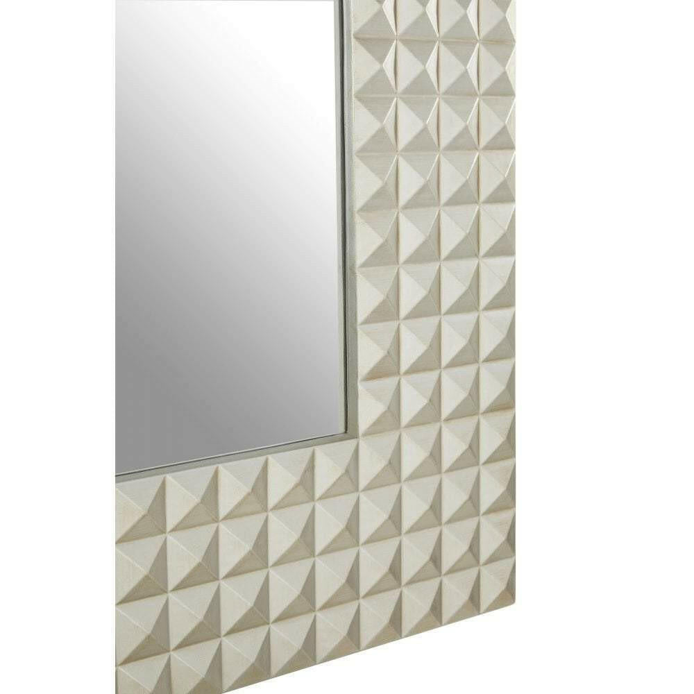 Champagne Finish 3D Geometric Wall Mirror.