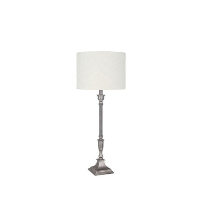Pacific Lifestyle Lighting Canterbury Antique Silver Metal Table Lamp House of Isabella UK