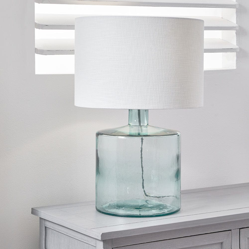 Pacific Lifestyle Lighting Elian Recycled Glass Table Lamp House of Isabella UK