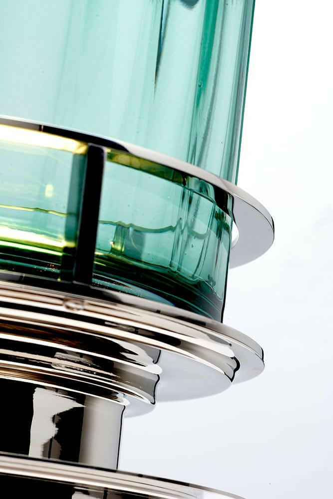 Arno Table Lamp - Green - Polished Nickel.