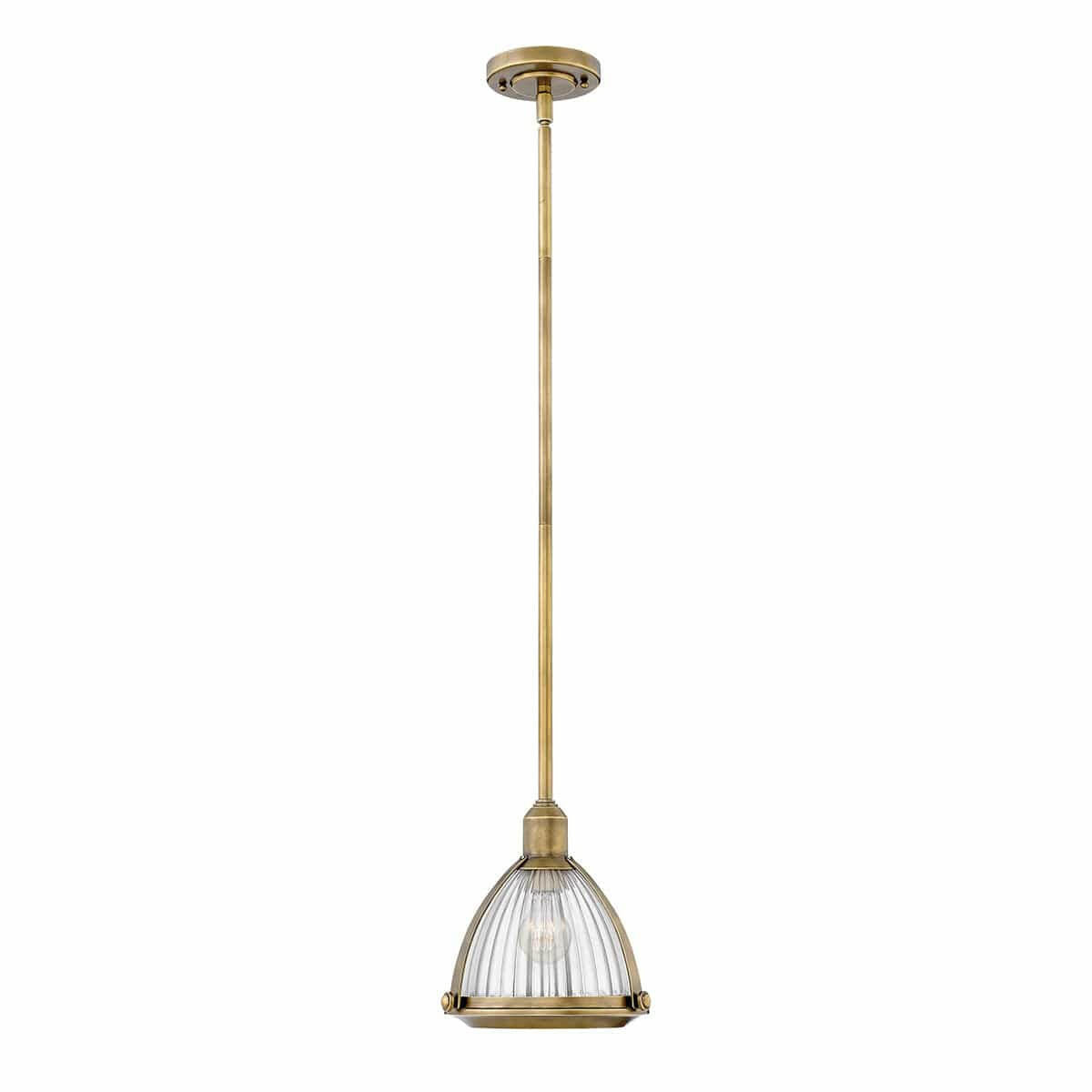 Elroy 1 Light Pendant - Heritage Brass.