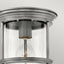 Hadrian 1 Light Flush Mount - Clear Glass - Antique Nickel.