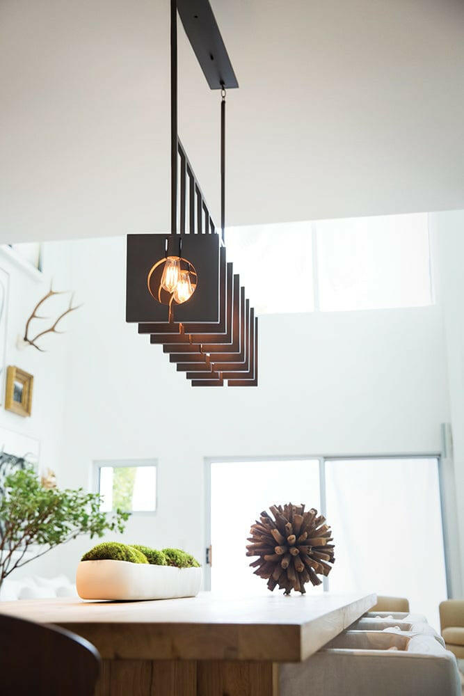 Ludlow 8 Light Pendant - Brushed Graphite.