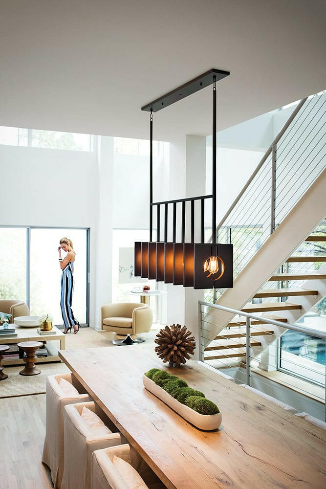 Ludlow 8 Light Pendant - Brushed Graphite.