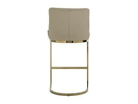 Bar stool Bolton Khaki velvet / gold Fire Retardant.