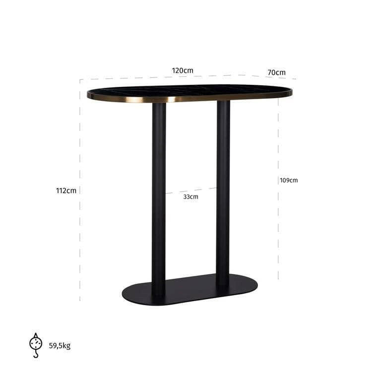 Bar table Zenza oval.